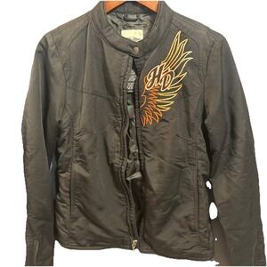 Harley Davidson Practical Textile Black Jacket Women's Size Small